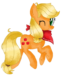 Size: 390x472 | Tagged: safe, artist:badgecollector4371, applejack, earth pony, pony, bandana, female, mare, pixel art