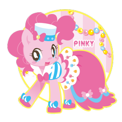 Size: 600x600 | Tagged: safe, artist:iinano, part of a set, pinkie pie, earth pony, pony, clothes, dress, gala dress, simple background, solo, transparent background