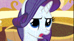 Size: 400x224 | Tagged: safe, rarity, pony, unicorn, animated, duckface, female, horn, mare, pouting, solo