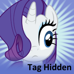 Size: 250x250 | Tagged: safe, rarity, pony, unicorn, female, horn, mare, spoilered image joke, tag hidden, white coat