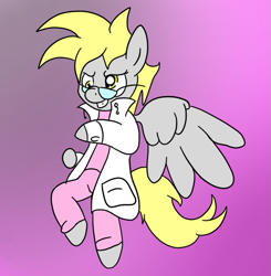 Size: 643x656 | Tagged: safe, artist:phillnana, derpy hooves, pegasus, pony, female, glasses, mare, scientist