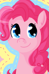 Size: 499x750 | Tagged: safe, artist:rainbowjammed, pinkie pie, earth pony, pony, bust, portrait, solo