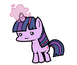 Size: 403x344 | Tagged: safe, artist:php9, derpibooru import, twilight sparkle, pony, unicorn, chibi, female, horn, mare, purple coat, purple mane, solo