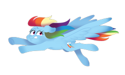 Size: 1596x960 | Tagged: safe, artist:nemovonsilver, derpibooru import, rainbow dash, pegasus, pony, female, flying, mare, simple background, solo, spread wings, transparent background, wings