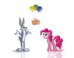 Size: 1050x825 | Tagged: safe, pinkie pie, earth pony, pony, balloon, bugs bunny, crossover, looney tunes