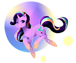 Size: 1024x855 | Tagged: safe, artist:tsuukiusa, starlight glimmer, pony, unicorn, looking at you, one eye closed, rainbow power, rainbow power-ified, smiling, solo, wink
