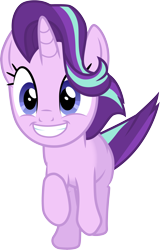 Size: 3001x4683 | Tagged: safe, artist:cloudyglow, starlight glimmer, pony, unicorn, .ai available, absurd resolution, cute, female, glimmerbetes, mare, simple background, smiling, solo, transparent background, trotting, vector