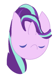 Size: 421x611 | Tagged: safe, artist:violaconcert, derpibooru exclusive, starlight glimmer, pony, unicorn, bust, eyes closed, portrait, simple background, solo, white background