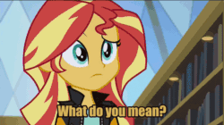 Size: 828x464 | Tagged: safe, screencap, sunset shimmer, equestria girls, friendship games, animated, meme, question, solo