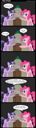 Size: 900x3115 | Tagged: safe, artist:aurumkhk, derpibooru import, pinkie pie, twilight sparkle, earth pony, pony, unicorn, comic, duo, parody, reference, twilight is not amused, unamused, who framed roger rabbit