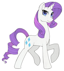 Size: 814x900 | Tagged: safe, artist:stalkerpony, rarity, pony, unicorn, female, horn, mare, solo, white coat