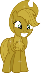 Size: 5000x8779 | Tagged: safe, artist:mrcbleck, applejack, earth pony, pony, absurd resolution, faic, hilarious in hindsight, luster dust, luster dust-ified, simple background, solo, transparent background, vector