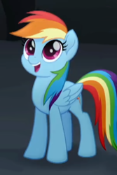 Size: 400x600 | Tagged: safe, derpibooru import, edit, edited screencap, screencap, rainbow dash, pegasus, pony, my little pony: the movie, cropped, cute, dashabetes, female, mare, smiling, solo