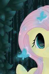 Size: 1000x1500 | Tagged: safe, artist:marisalle, fluttershy, butterfly, pegasus, pony, bust, portrait, solo