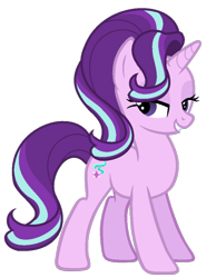 Size: 768x988 | Tagged: safe, artist:gihhbloonde, starlight glimmer, pony, unicorn, female, lidded eyes, looking back, mare, sassy, simple background, smiling, solo, transparent background, vector