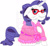 Size: 600x554 | Tagged: safe, artist:sowcrazy, rarity, pony, unicorn, elderly, glasses, solo, watermark