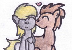 Size: 970x674 | Tagged: safe, artist:nostalgicpop, derpy hooves, doctor whooves, pegasus, pony, female, mare