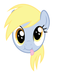 Size: 700x930 | Tagged: safe, artist:chubble-munch, derpy hooves, pegasus, pony, cute, cute face, face, female, head, mare, simple background, solo, tongue out, transparent background, vector