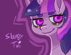 Size: 900x695 | Tagged: safe, artist:ellamred, derpibooru import, twilight sparkle, solo, thick eyebrows, tired