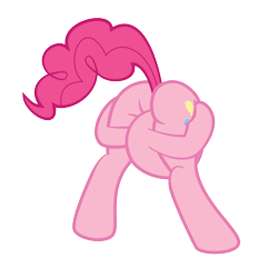 Size: 1000x1000 | Tagged: safe, artist:jepso, pinkie pie, earth pony, pony, female, fetish, flexible, head up butt, mare, penetration, plot, self penetration, simple background, solo, transparent background, vector, wat