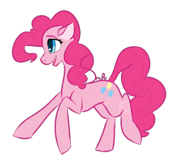 Size: 744x694 | Tagged: safe, artist:sakasi-white, pinkie pie, earth pony, pony, female, mare, pink coat, pink mane, smiling, solo