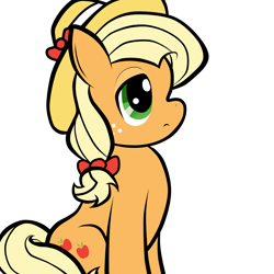 Size: 3600x3600 | Tagged: safe, artist:furrgroup, applejack, earth pony, pony, bow, fancy, hat