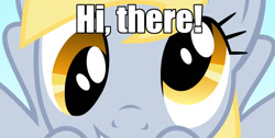 Size: 1090x551 | Tagged: safe, derpy hooves, pegasus, pony, bronybait, caption, eyes, female, hypnosis, hypnosis ponies, image macro, mare, meme