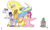 Size: 2000x1200 | Tagged: dead source, safe, artist:xsizorback, derpibooru import, applejack, fluttershy, pinkie pie, rainbow dash, rarity, spike, twilight sparkle, dinosaur, human, pterosaur, caveman, humanized, mane six, plesiosaur, pliosaur, prehistoric, rainbow dactyl, species swap