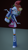 Size: 540x960 | Tagged: safe, artist:creatorofpony, derpibooru import, rainbow dash, equestria girls, /mlp/, 3d, 3d model, blender, boots, clothes, compression shorts, long tongue, shirt, skirt, smiling, solo, wat, wristband