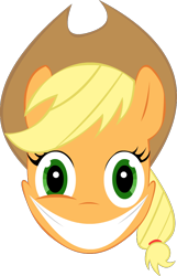 Size: 672x1041 | Tagged: safe, artist:nicnacswag, applejack, earth pony, pony, blonde mane, faic, female, mare, orange coat, solo