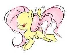 Size: 650x500 | Tagged: safe, artist:jelliebellies, fluttershy, pegasus, pony, blushing, female, mare, pink mane, yellow coat