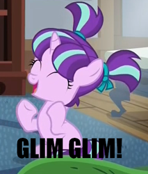 Size: 382x448 | Tagged: safe, starlight glimmer, pony, unicorn, cute, eyes closed, female, filly, filly starlight glimmer, glimglam, glimmerbetes, happy, hnnng, solo, younger