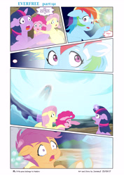 Size: 5784x8176 | Tagged: safe, artist:jeremy3, derpibooru import, fluttershy, pinkie pie, rainbow dash, scootaloo, twilight sparkle, twilight sparkle (alicorn), alicorn, earth pony, pegasus, pony, comic:everfree, absurd resolution, comic