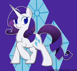 Size: 900x837 | Tagged: safe, artist:mekhalive, rarity, pony, unicorn, female, horn, mare, solo, white coat