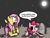 Size: 1024x768 | Tagged: safe, fluttershy, pinkie pie, earth pony, pegasus, pony, zombie, ask, ask zombie pinkie pie, epitaph, grave, gravestone, rest in peace