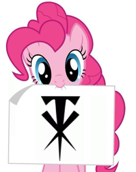 Size: 541x681 | Tagged: safe, artist:mixermike622, edit, pinkie pie, earth pony, pony, logo, note, the undertaker, wwe