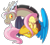 Size: 496x443 | Tagged: safe, artist:jennilah, discord, fluttershy, pegasus, pony, discoshy, female, lowres, male, shipping, simple background, straight, transparent background