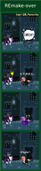 Size: 440x1820 | Tagged: safe, artist:zztfox, big macintosh, rarity, earth pony, pony, unicorn, comic, male, pixel art, resident evil, stallion