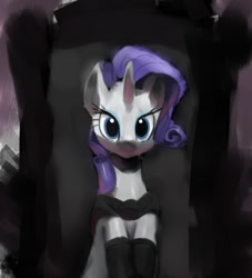 Size: 862x950 | Tagged: safe, artist:sunibee, rarity, pony, unicorn, dark, solo, throne