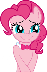 Size: 1110x1689 | Tagged: safe, artist:pinkiepiemike, pinkie pie, earth pony, pony, bowtie, simple background, transparent background, vector