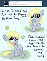 Size: 770x1000 | Tagged: safe, derpy hooves, pegasus, pony, ask, ask a mailmare, female, froggy bottom bog, mare, tumblr