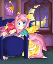 Size: 5000x6000 | Tagged: safe, artist:pinkiepietyme, apple bloom, fluttershy, scootaloo, absurd resolution, clothes, dress, eared humanization, humanized, tailed humanization, winged humanization