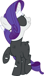 Size: 5329x9258 | Tagged: safe, artist:baka-neku, rarity, pony, unicorn, absurd resolution, bandage, catsuit, eyepatch, simple background, transparent background, vector