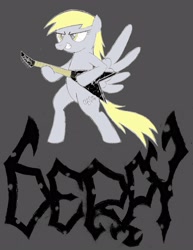 Size: 2550x3300 | Tagged: safe, derpy hooves, pegasus, pony, female, flying v, guitar, mare, metal