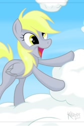 Size: 640x960 | Tagged: safe, derpy hooves, pegasus, pony, female, happy, iphone wallpaper, mare