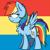 Size: 1000x1000 | Tagged: safe, artist:vale-bandicoot96, derpibooru import, rainbow dash, pegasus, pony, solo