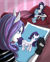 Size: 806x998 | Tagged: safe, artist:miova, rarity, anthro, catrina demew, crossover, human facial structure, monster high