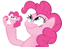 Size: 990x759 | Tagged: safe, pinkie pie, earth pony, pony, droste effect, female, look what pinkie found, mare, pink coat, pink mane, recursion