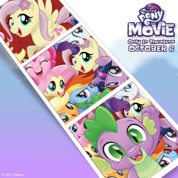 Size: 1080x1080 | Tagged: safe, derpibooru import, applejack, fluttershy, pinkie pie, rainbow dash, rarity, spike, twilight sparkle, twilight sparkle (alicorn), oc, oc:meadow sunlight, alicorn, dragon, earth pony, pegasus, pony, unicorn, my little pony: the movie, mlp movie pony maker, oc and canon