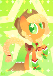 Size: 556x789 | Tagged: safe, artist:disfiguredstick, applejack, earth pony, pony, solo